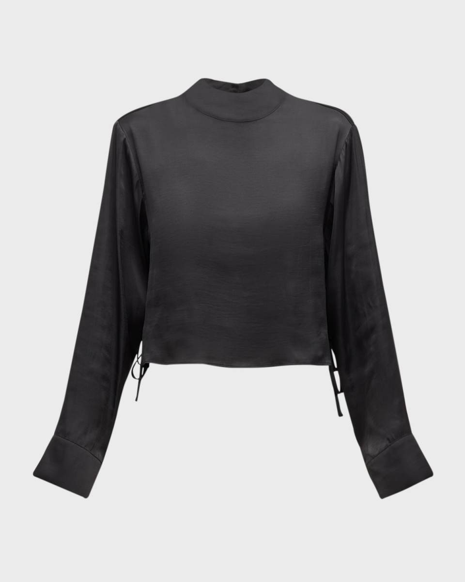 x Sofia Richie Grainge The Leau Mock-Neck Blouse