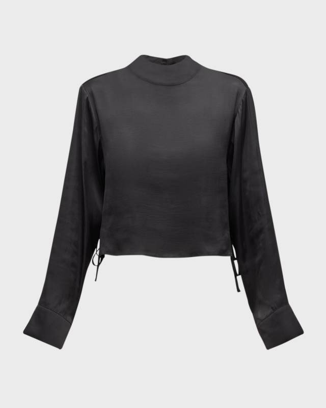x Sofia Richie Grainge The Leau Mock-Neck Blouse