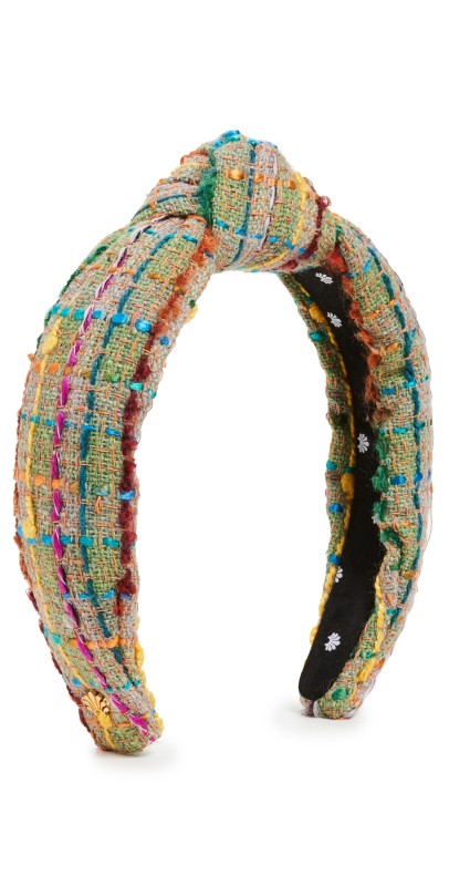 Lele Sadoughi Boucle Knotted Headband Desert Rainbow