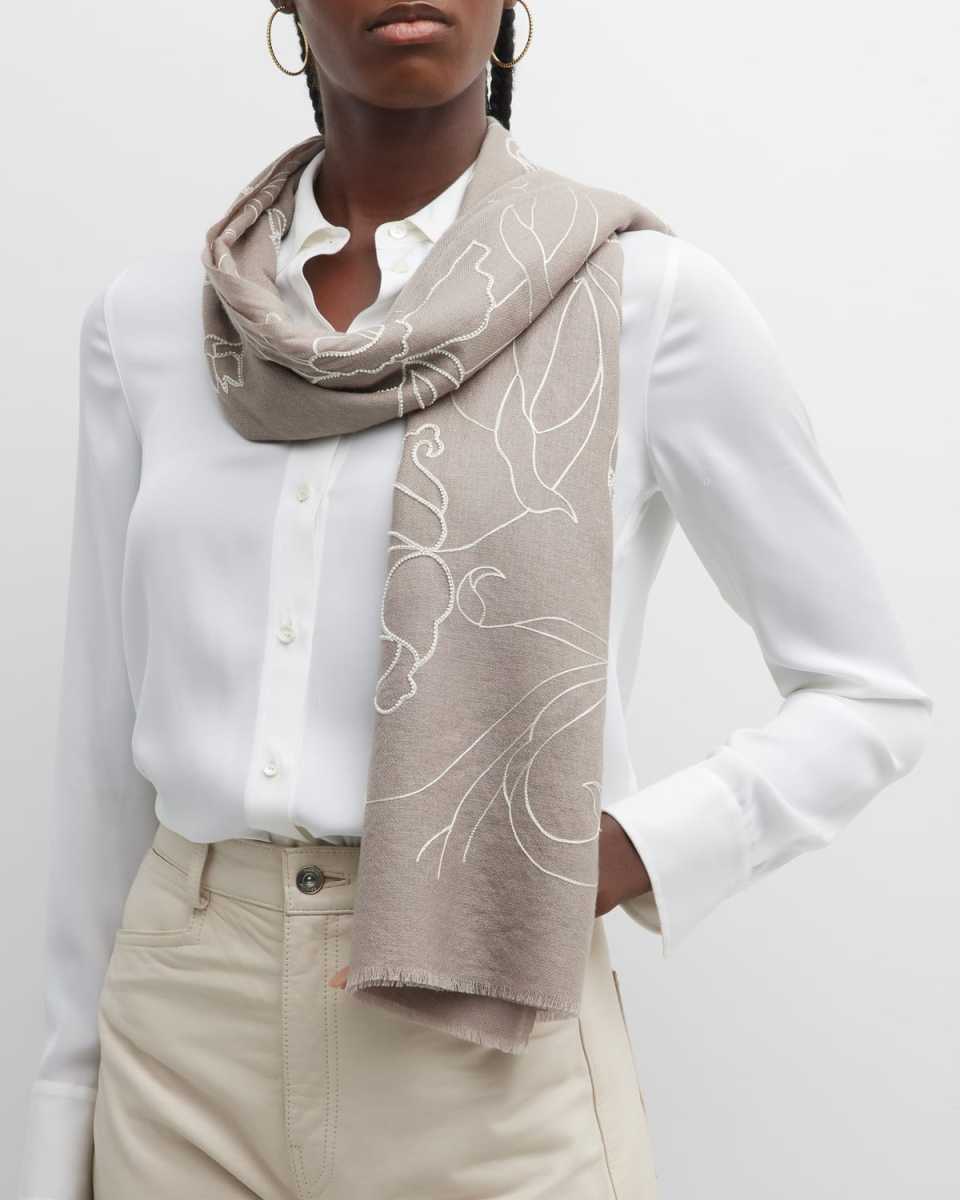 Love in a Mist Wool Scarf