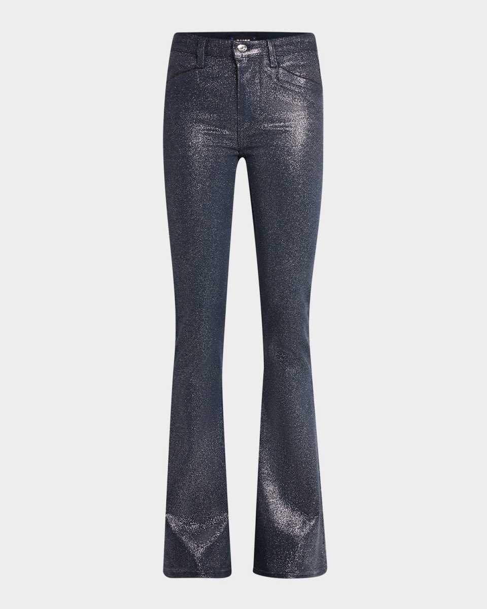 Lou Lou High-Rise Sparkly Coated Jeans