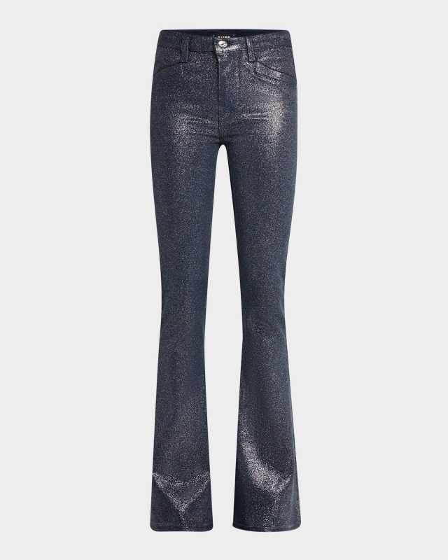 Lou Lou High-Rise Sparkly Coated Jeans