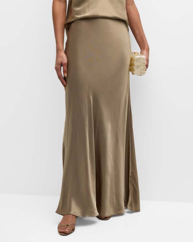 Romina Satin Maxi Skirt
