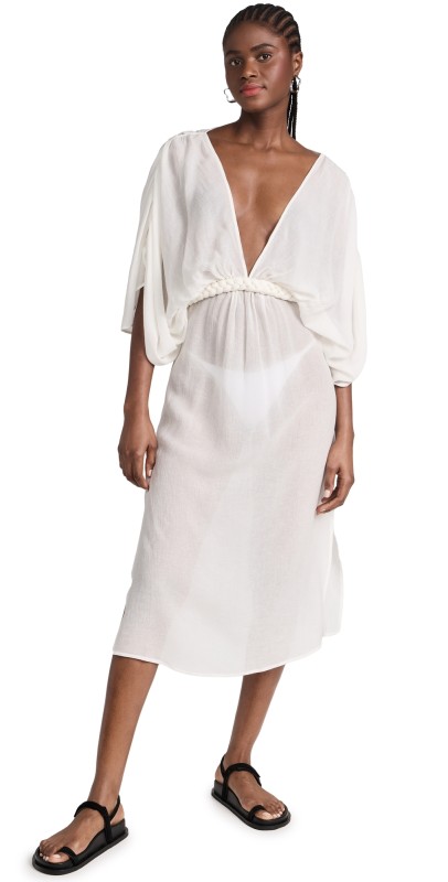Cult Gaia Inga Midi Coverup Dress Off White