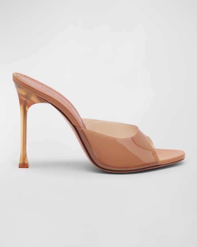 Alexa Clear Stiletto Mule Sandals