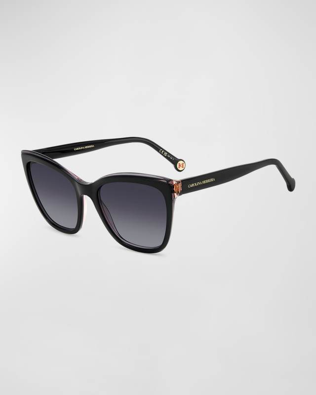 Two-Tone Acetate Cat-Eye Sunglasses