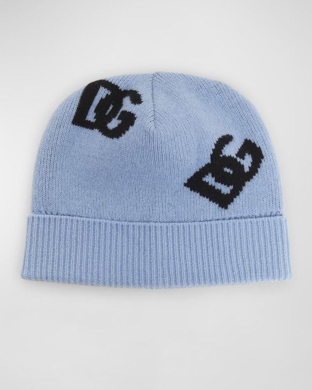 DG Logo Ribbed-Knit Wool Beanie