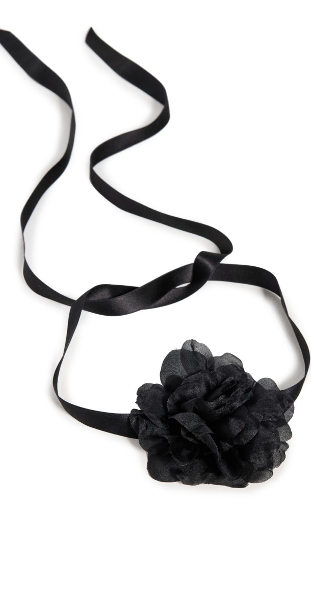 Jennifer Behr Anelise Ribbon Tie Black