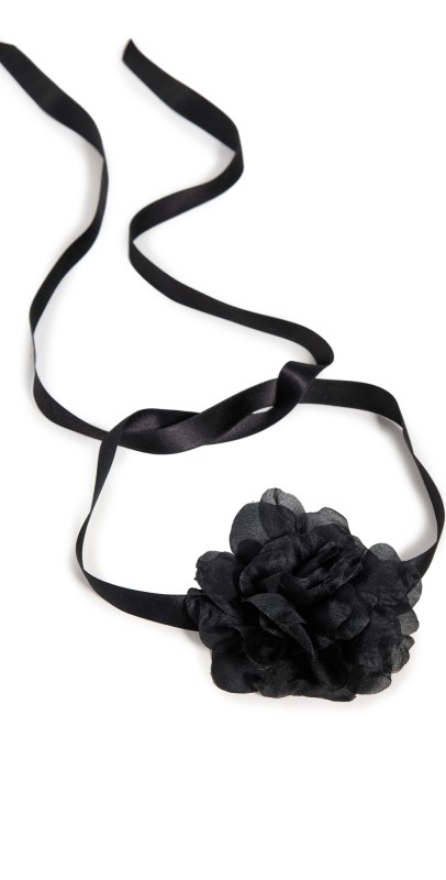 Jennifer Behr Anelise Ribbon Tie Black