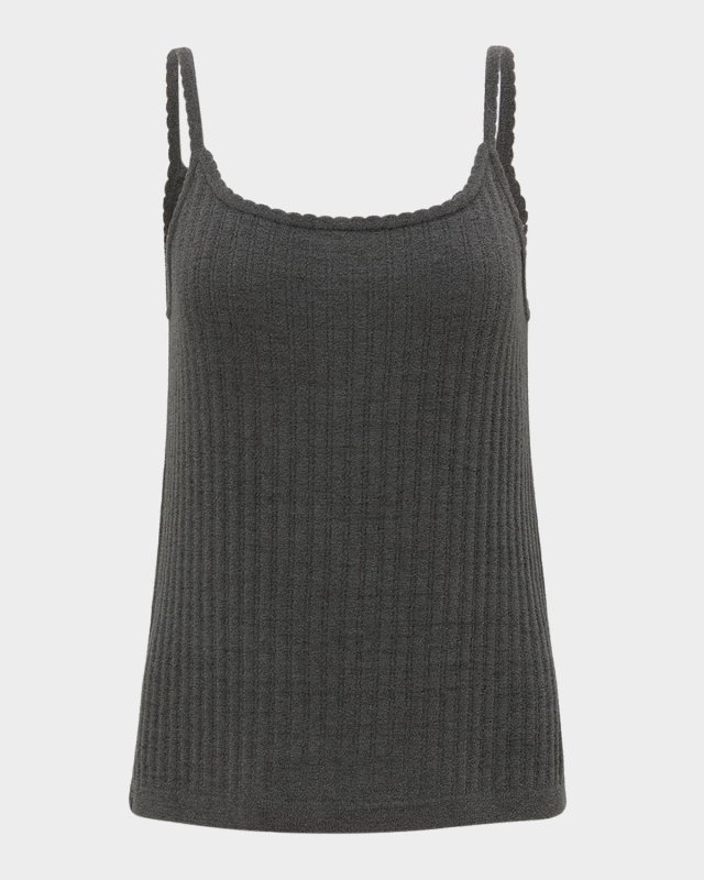 CozyChic Ultra Lite Ribbed Scoop-Neck Tank