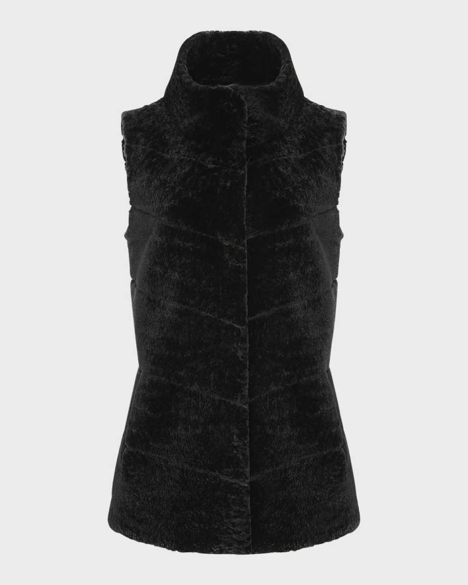 Reversible Textured Lamb Shearling Vest