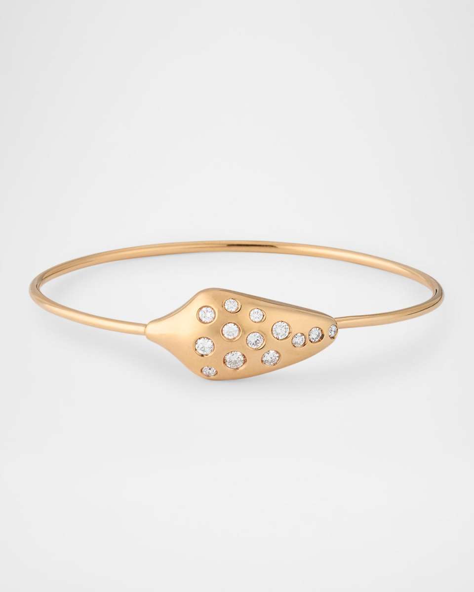 Diamond Serpent Head Bracelet in 18k Rose Gold