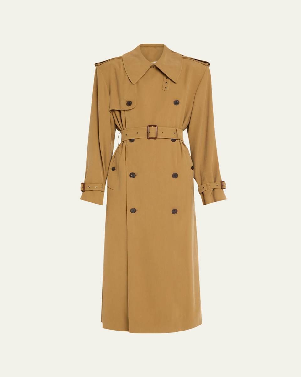 Belted Long Trench Coat