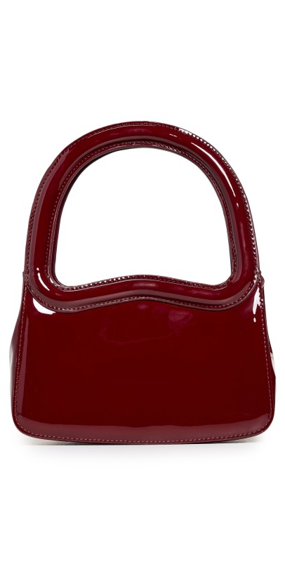 Reformation Mini Monica Pouchette Ruby Patent