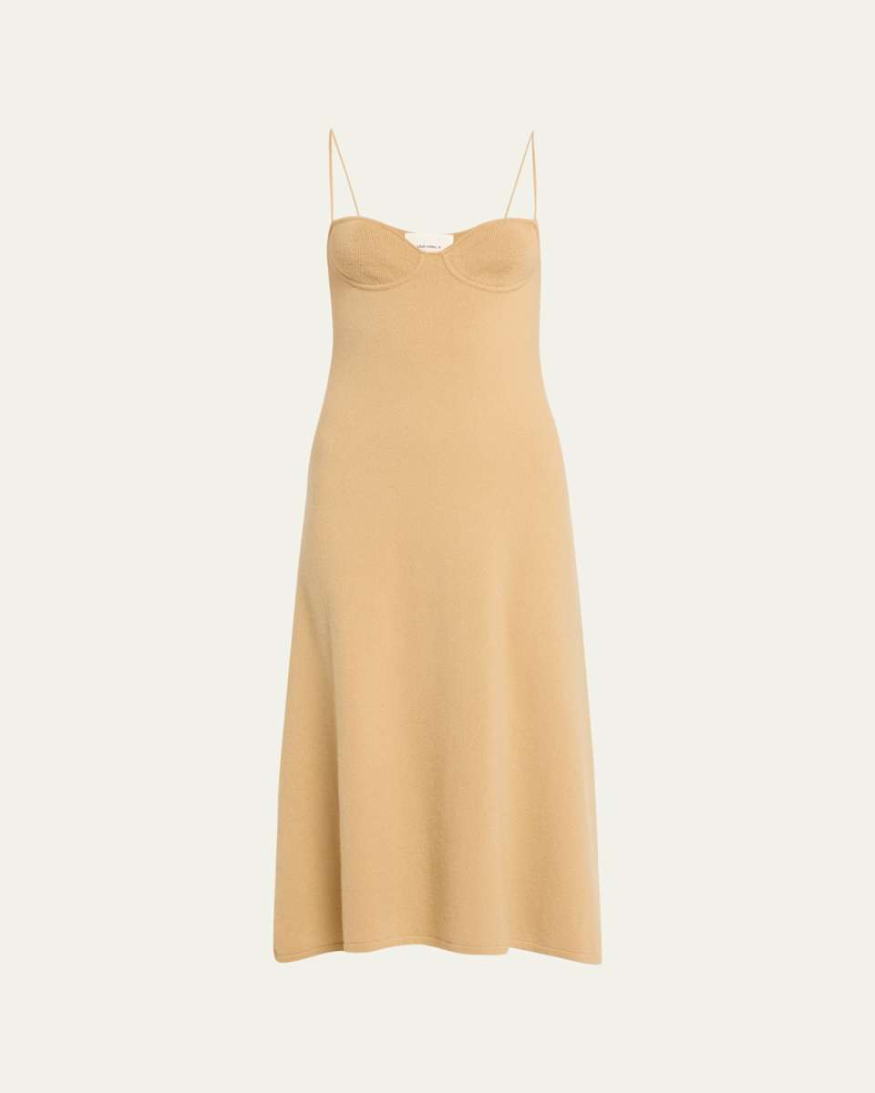Ally Cashmere Sweetheart Bustier Midi Dress