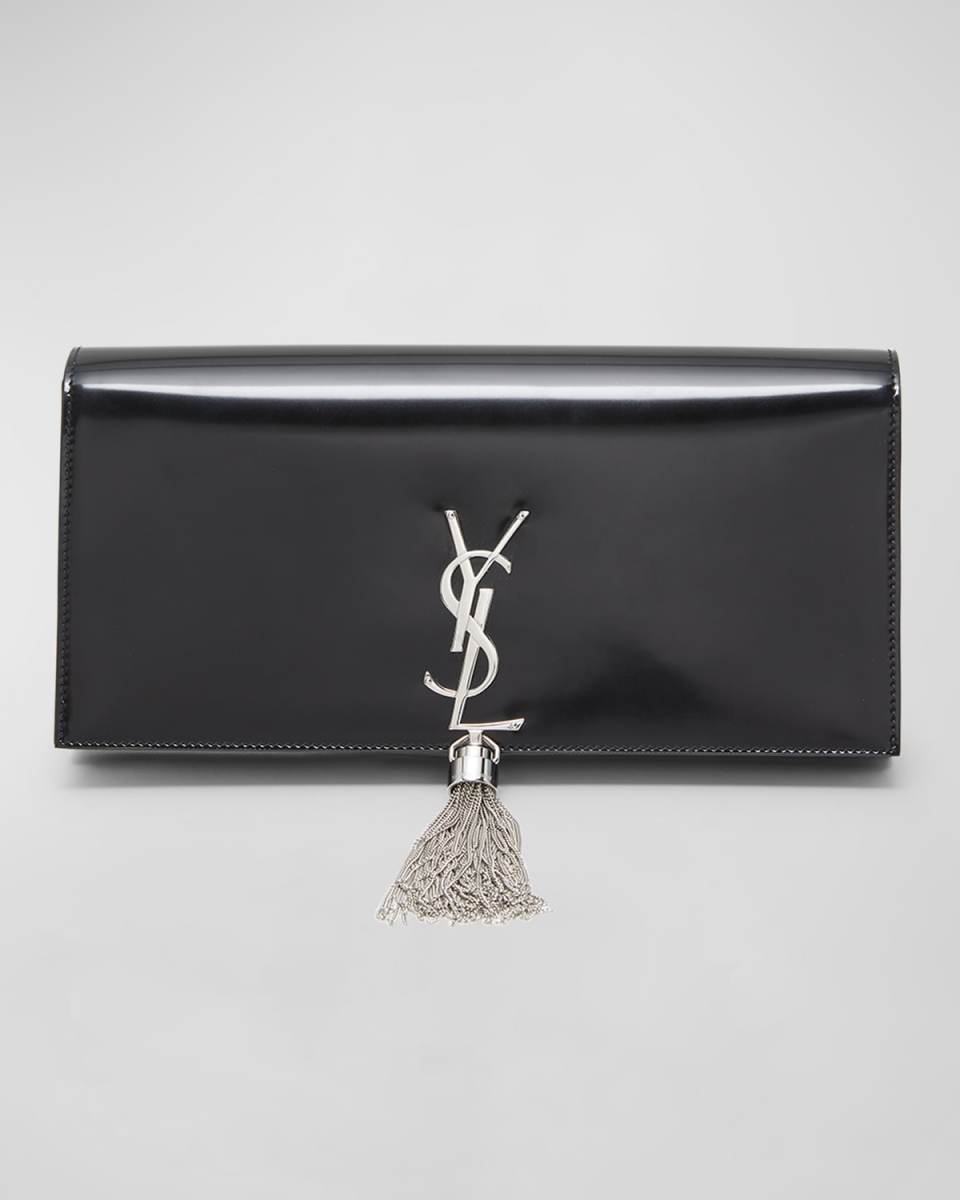 Kate Tassel YSL Clutch Bag in Spazzolato Leather