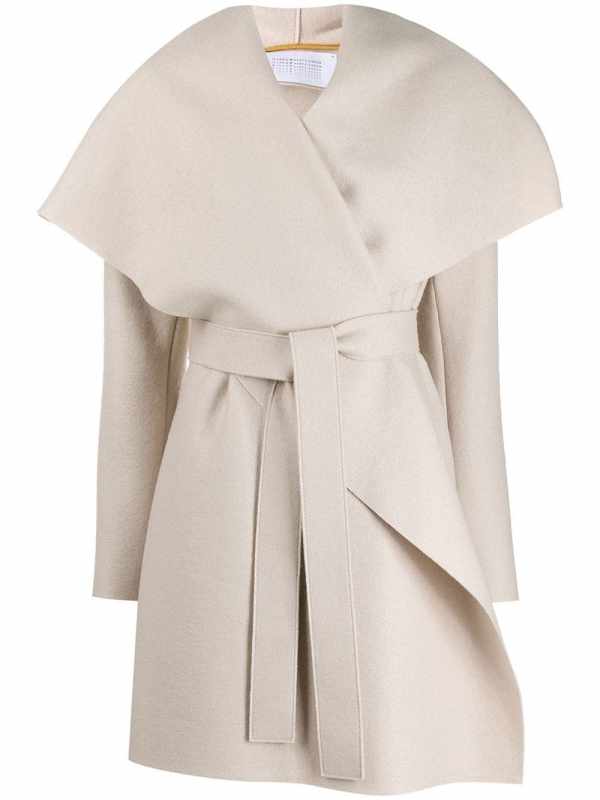belted single-breasted coat