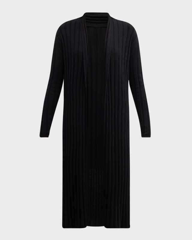 Cashmere Ribbed Duster Cardigan
