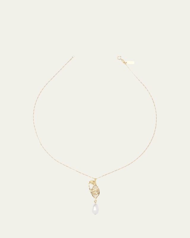 14K Yellow Gold Ayla Pearl Necklace