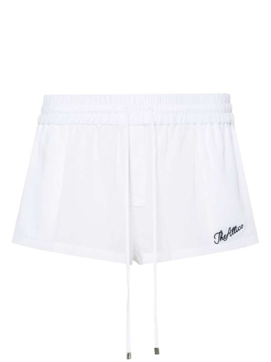logo-embroidered cotton shorts