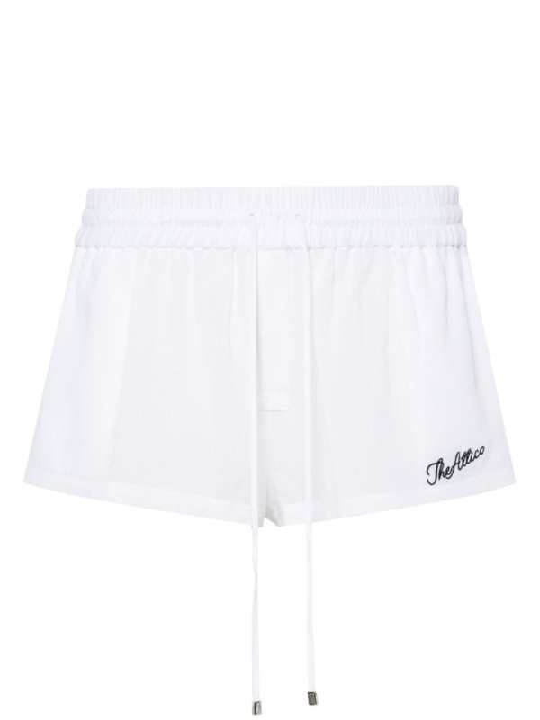 logo-embroidered cotton shorts