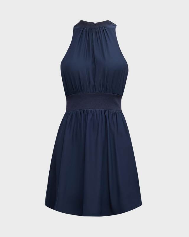 Fern Sleeveless Cinched-Waist Mini Dress
