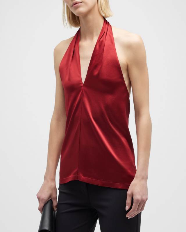 Ertil Silky Satin Halter Top