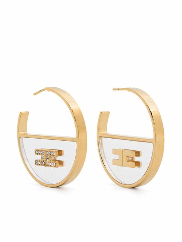 logo-plaque earrings