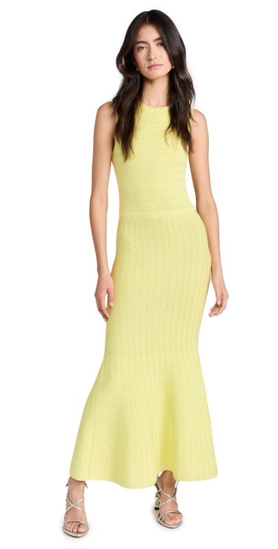AKNVAS Amelie Cotton Knit Dress Yellow