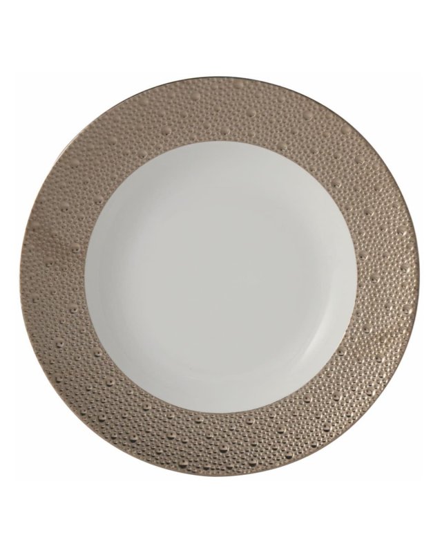 Ecume Platinum Rim Soup Plate, 9"