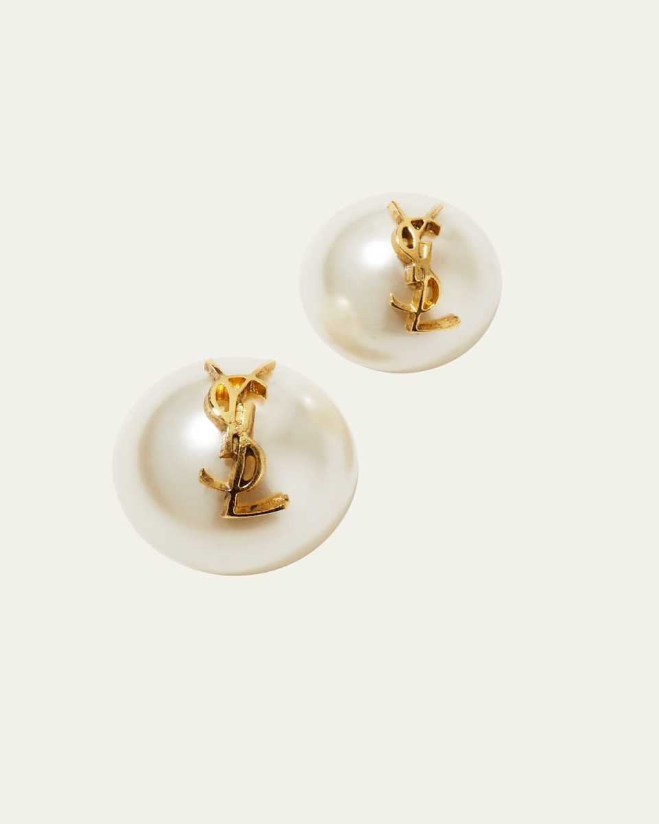 YSL Pearly Stud Earrings