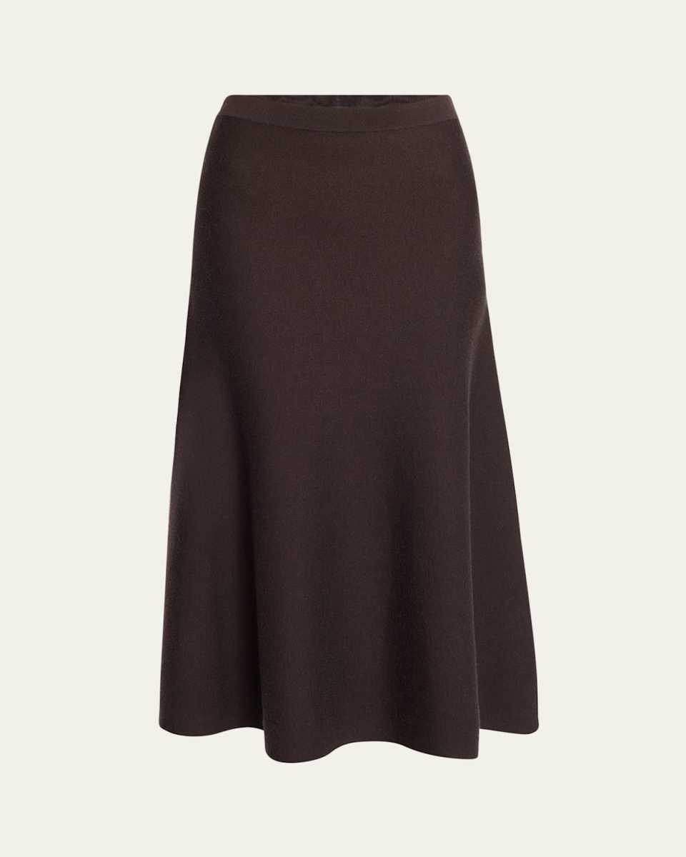 Freddie Wool-Cashmere Midi Skirt