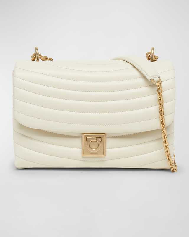 Gancio Quilted Leather Shoulder Bag