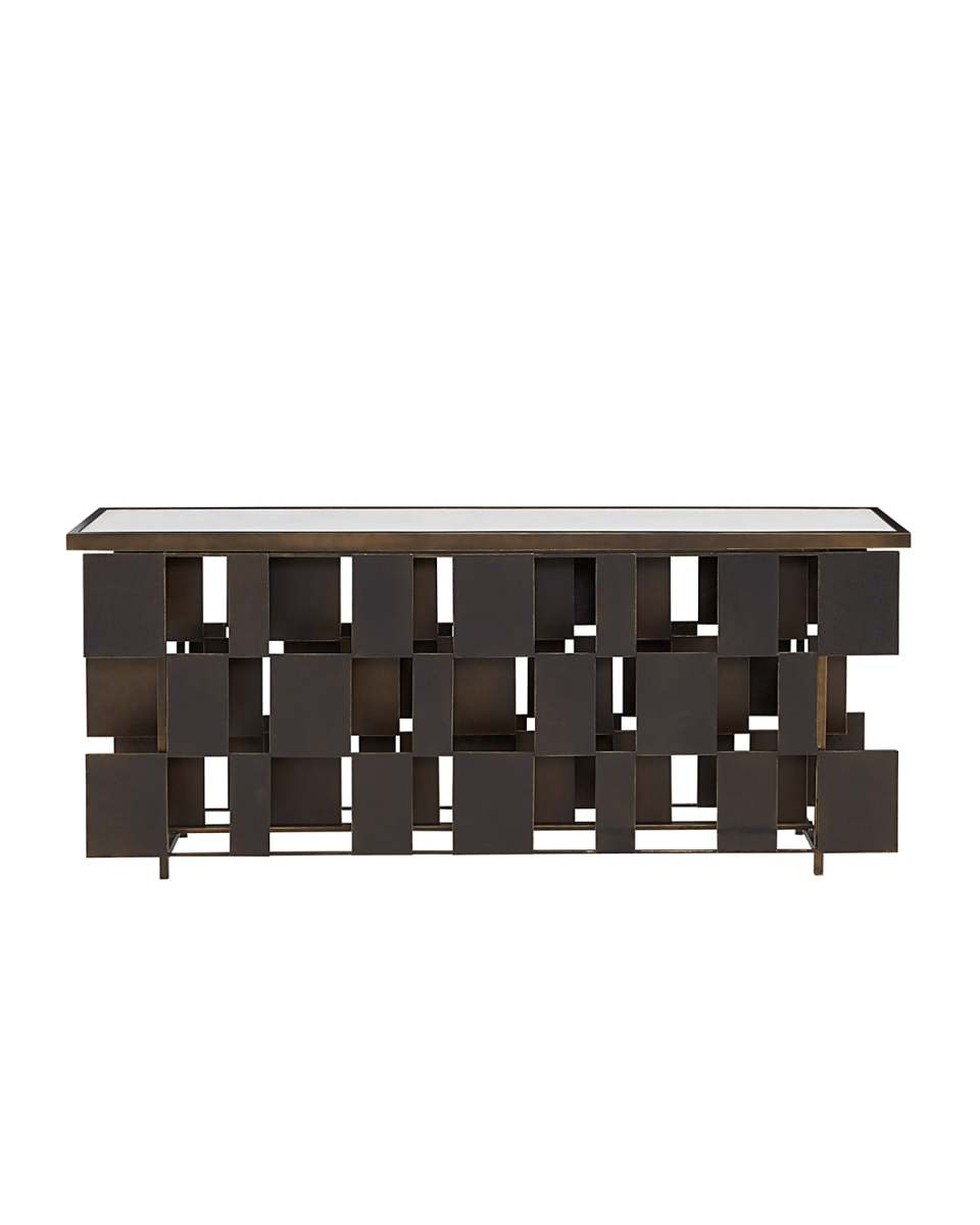 Layered Iron Console Table