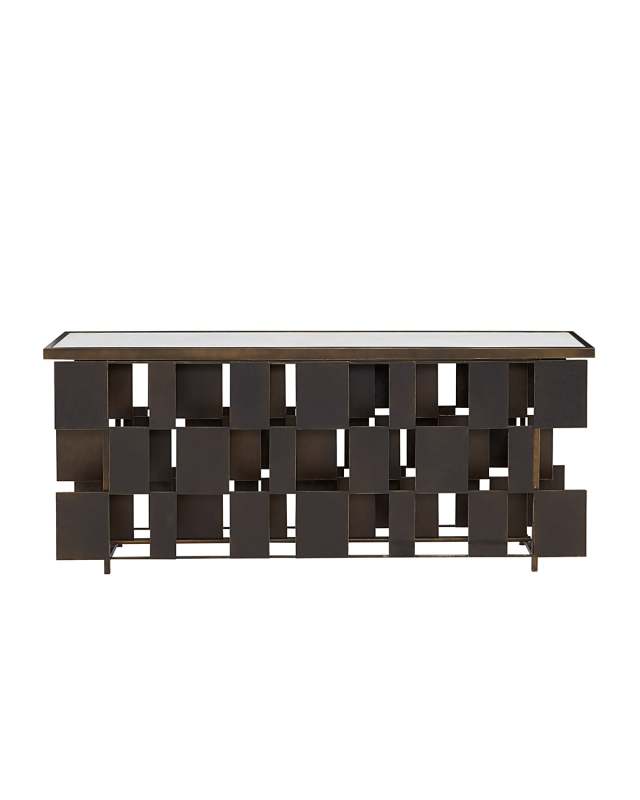 Layered Iron Console Table
