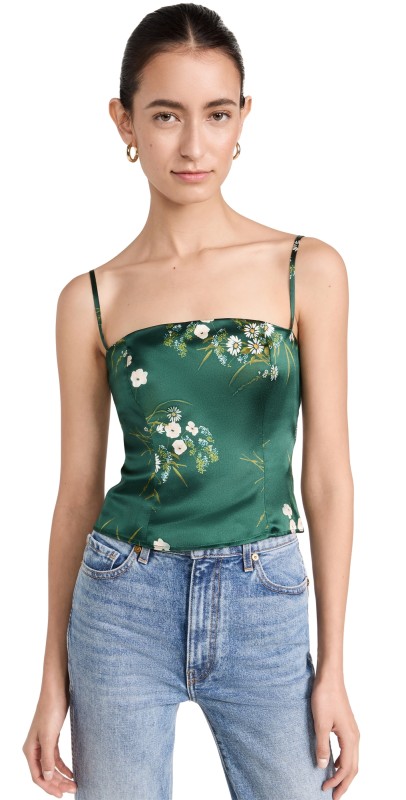 Reformation Overland Silk Top Buena