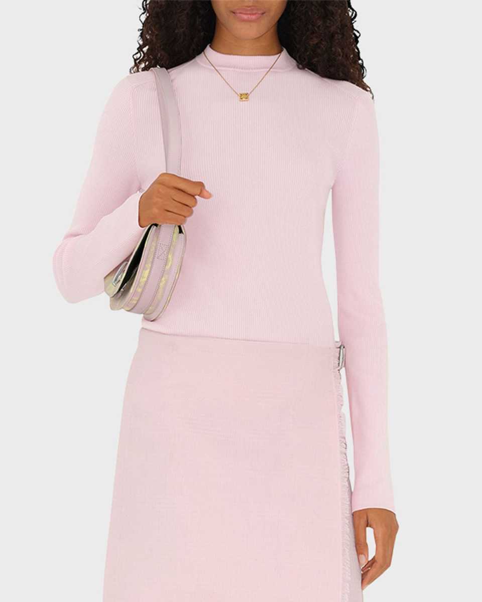 Long-Sleeve Crewneck Ribbed Sweat