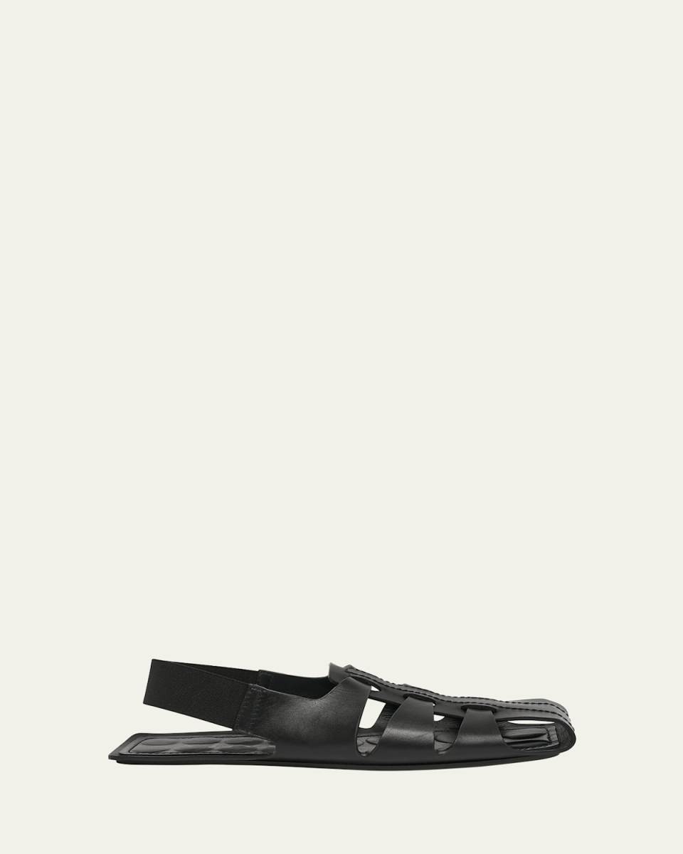 Modern Leather Fisherman Slingback Sandals