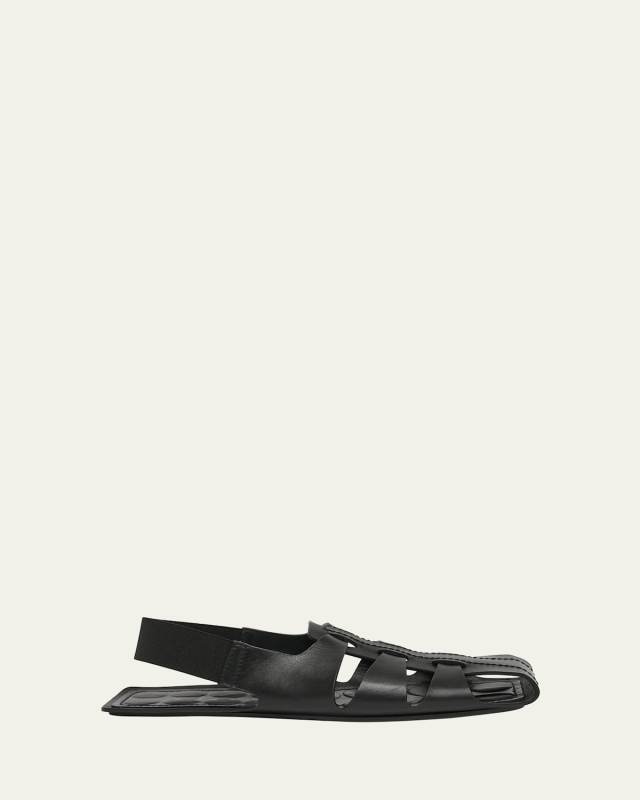 Modern Leather Fisherman Slingback Sandals