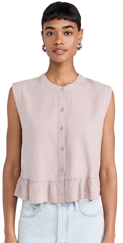 Splendid Alice Button Down Tank Rattan