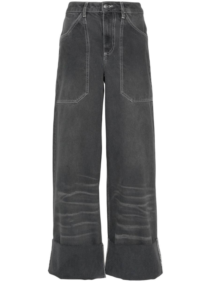 mid-rise wide-leg jeans