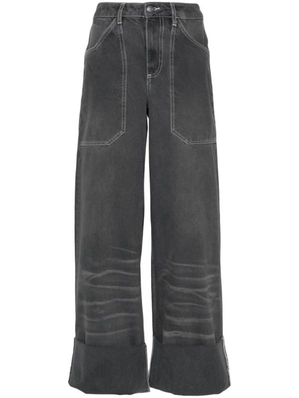 mid-rise wide-leg jeans