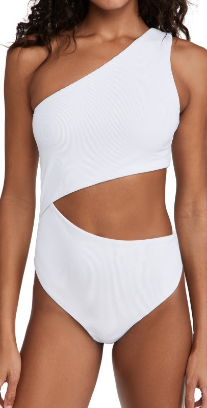 Beach Riot Celine One Piece White