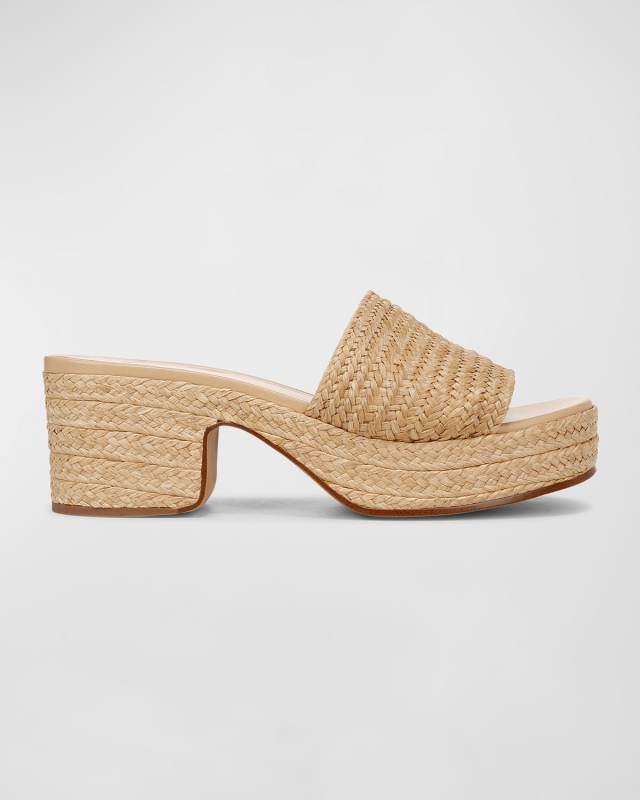 Margo Woven Raffia Sandals