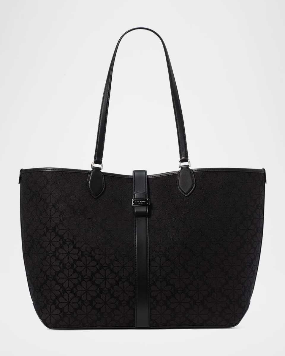 spade flower jacquard tote bag