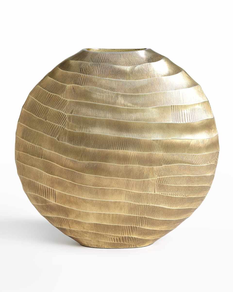 Large Chased Oval Vase