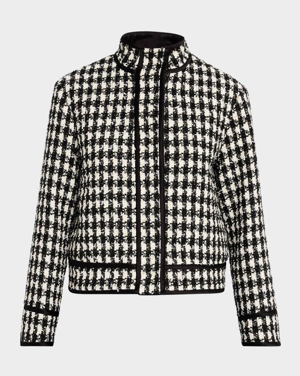 Corwin Wool-Blend Houndstooth Jacket