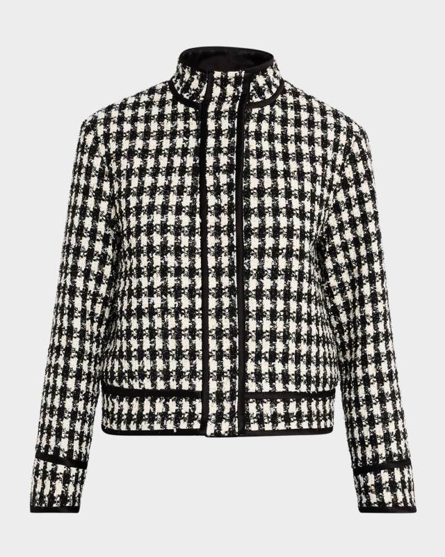 Corwin Wool-Blend Houndstooth Jacket