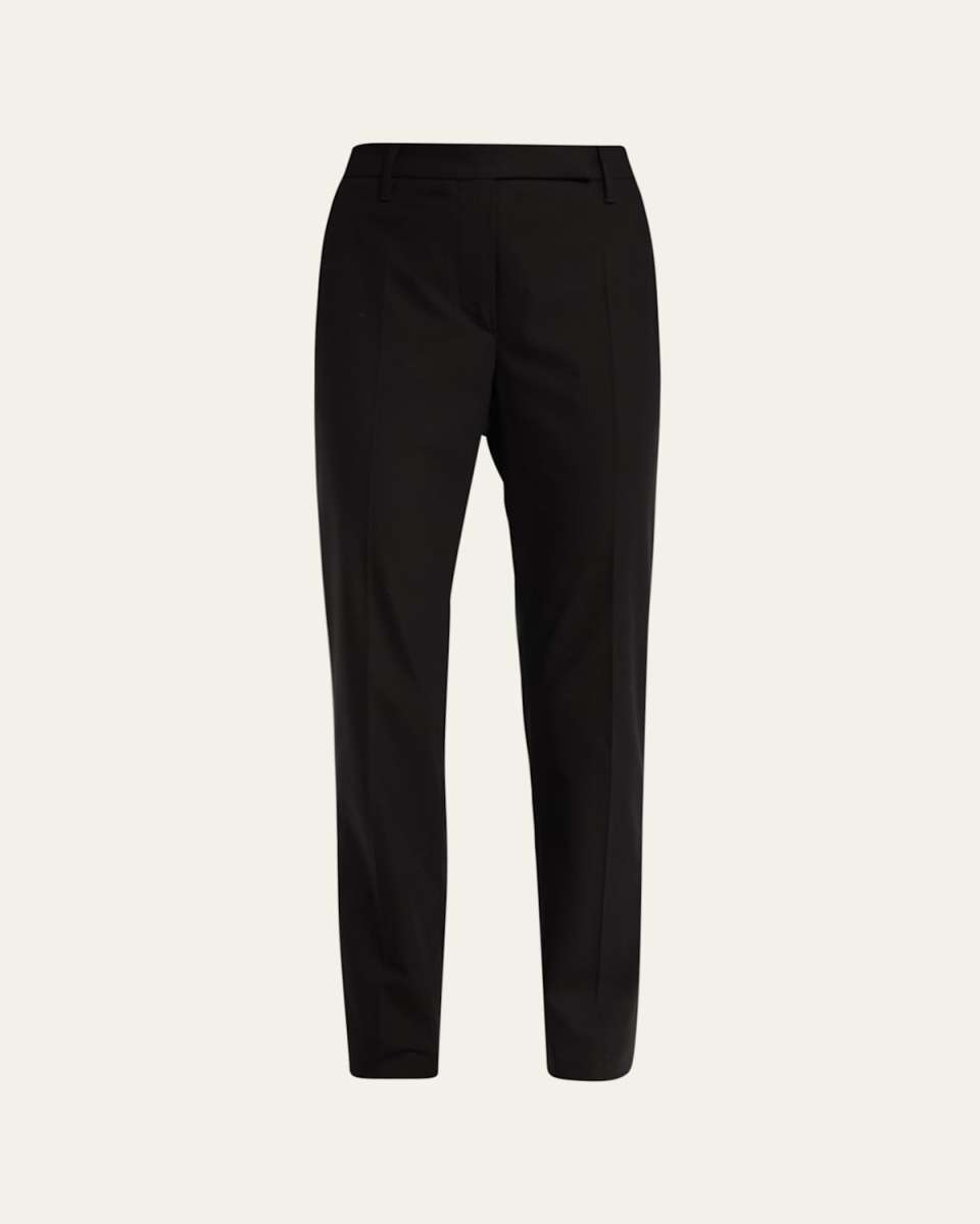 Cotton Straight-Leg Pants