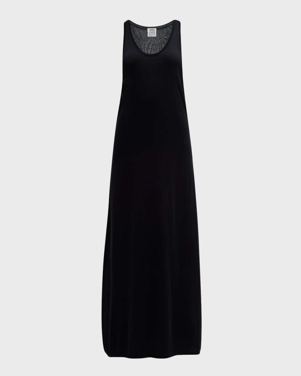 Layered Knit Maxi Tank Dress